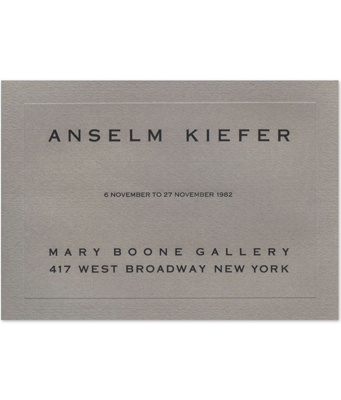 Mary Boone Gallery History 1982