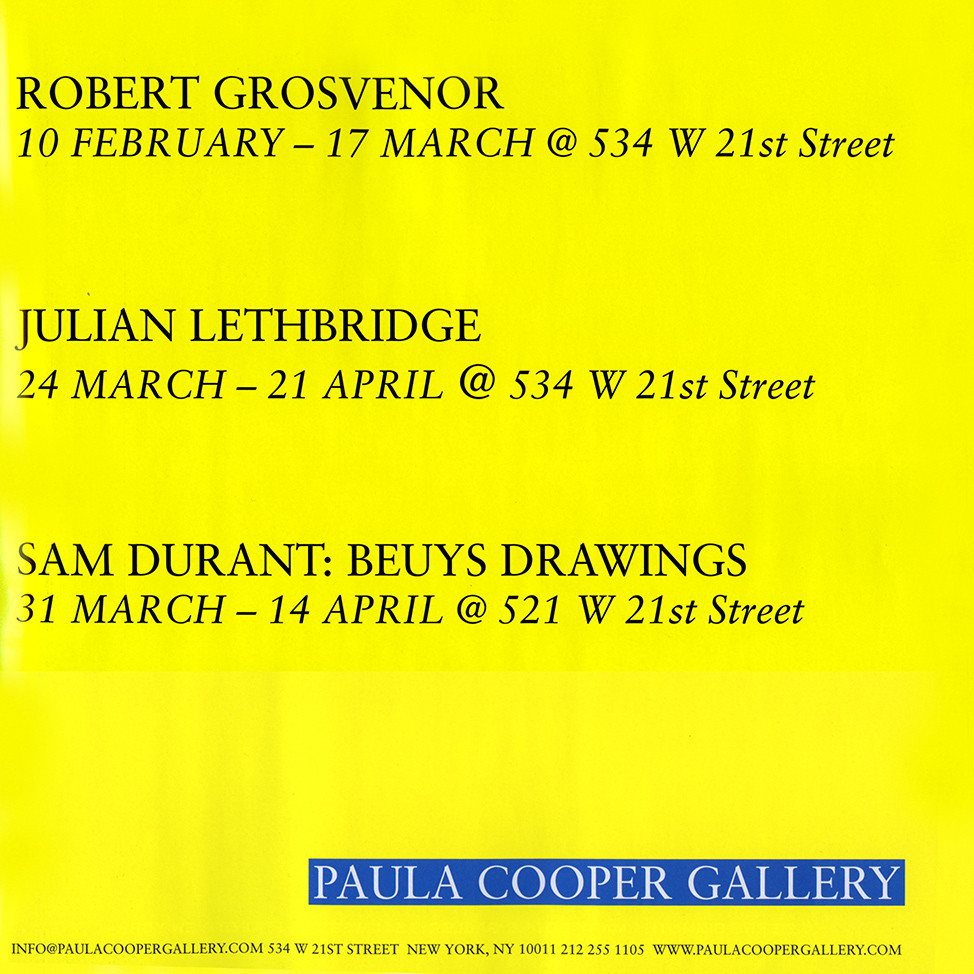 Paula Cooper Ad for Artforum, March 2007, page 25.