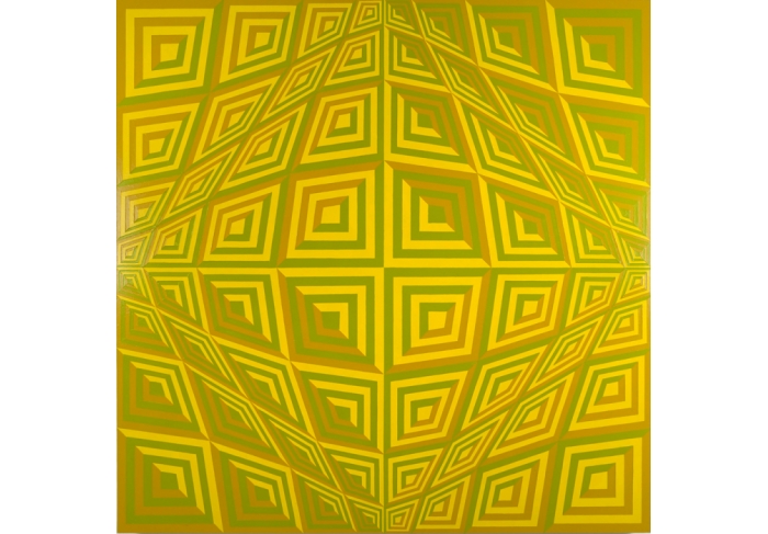 Jim Isermann Untitled (yellow 116, ochre 124, green 397)