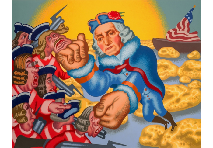 Peter Saul George Washington Crossing the Delaware